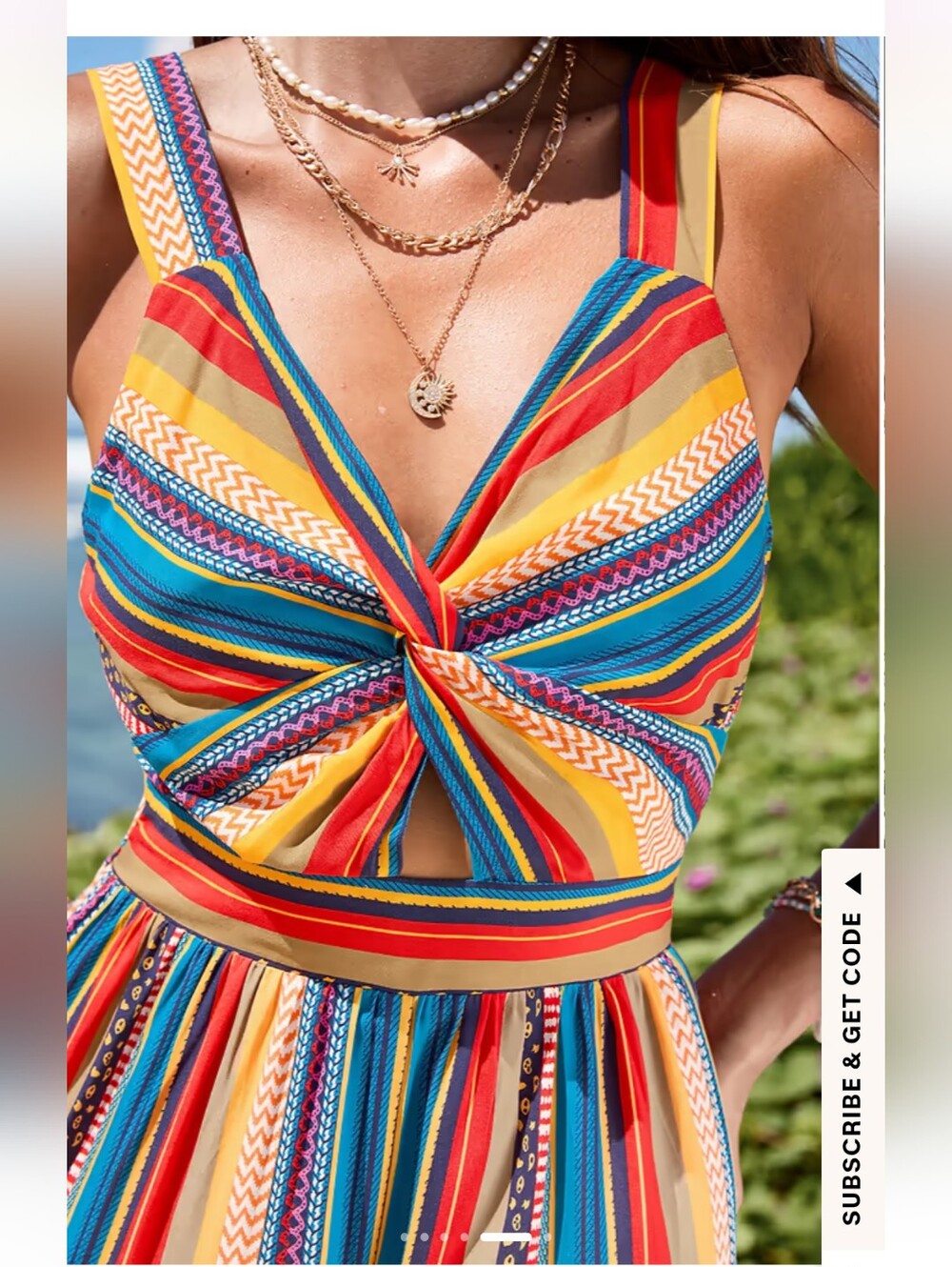 Cupshe Bold Beat Striped Multicolor Wide-Leg Jumpsuit - Picture 4 of 14